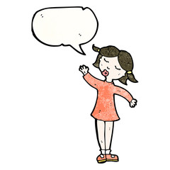cartoon talking girl