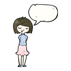 shy girl cartoon
