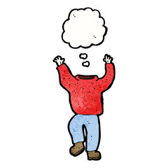 cartoon headless man