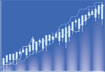 stock market chart , illustration