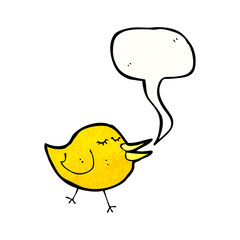 cartoon singing bird