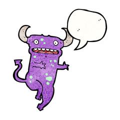 Obraz premium cartoon dancing monster