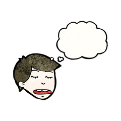 cartoon boy thinking