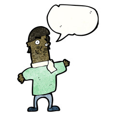 Fototapeta premium cartoon friendly man with open arms