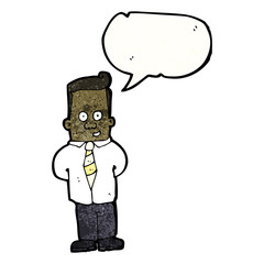 cartoon friendly office man