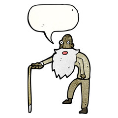 cartoon elderly man