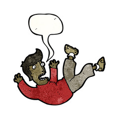 cartoon man falling