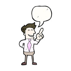 cartoon man with great idea