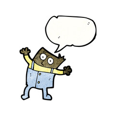 cartoon man with speech bubble