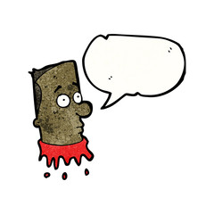cartoon gross severed head