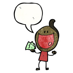 cartoon man with cash