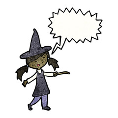 cartoon witch girl