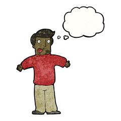 cartoon man with thought bubble