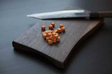 Carrots on cutting board - 86957758