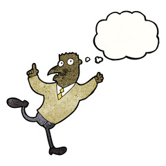 cartoon man with idea