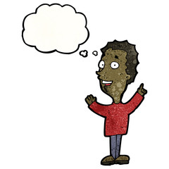 cartoon boy with idea