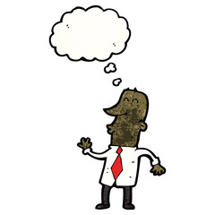 cartoon man with thought bubble