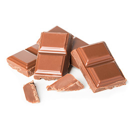 Chocolate isolated on white background