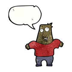 cartoon man with no worries