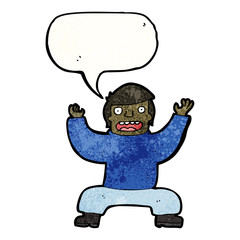 cartoon man squatting