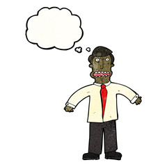 cartoon man with thought bubble