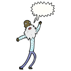 cartoon old man singing