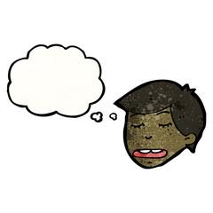 cartoon boy with thought bubble