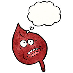 cartoon leaf with face