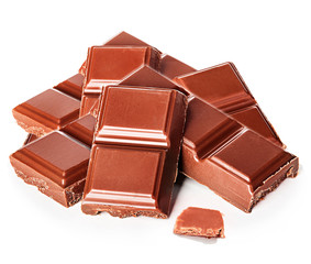 Chocolate isolated on white background