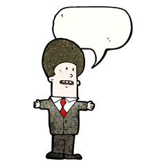 Fototapeta premium cartoon businessman talking