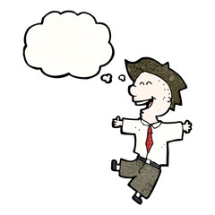 happy schoolboy cartoon