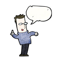 cartoon man with idea