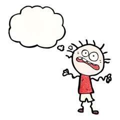 cartoon nervous man