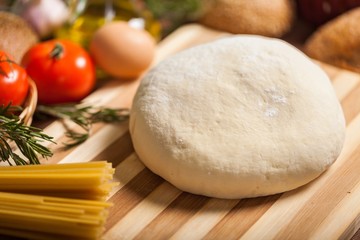 Pizza, Ingredient, Dough.