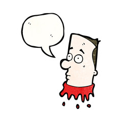 cartoon severed head