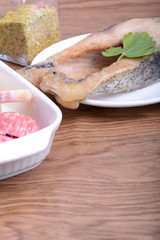 Food high in protein, fish, sausages, cheese