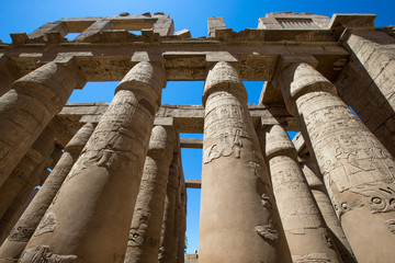 Ancient ruins of Karnak temple in Egypt