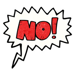 cartoon comic book No! shout