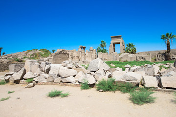 Ancient ruins of Karnak temple in Egypt