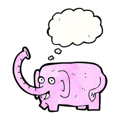 cartoon pink elephant