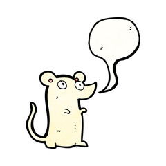 cute little white mouse cartoon