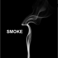 Vector cigarette smoke waves background.