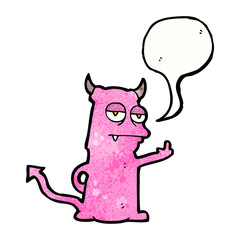 cartoon rude little devil