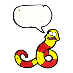 cartoon snake with speech bubble