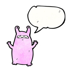 cartoon alien slug monster