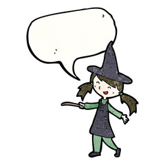 cartoon little witch