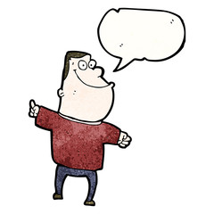 carton man explaining his idea