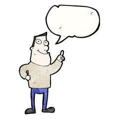 carton man explaining his idea