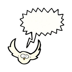 cartoon hooting owl