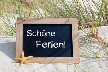 Schild Schöne Ferien